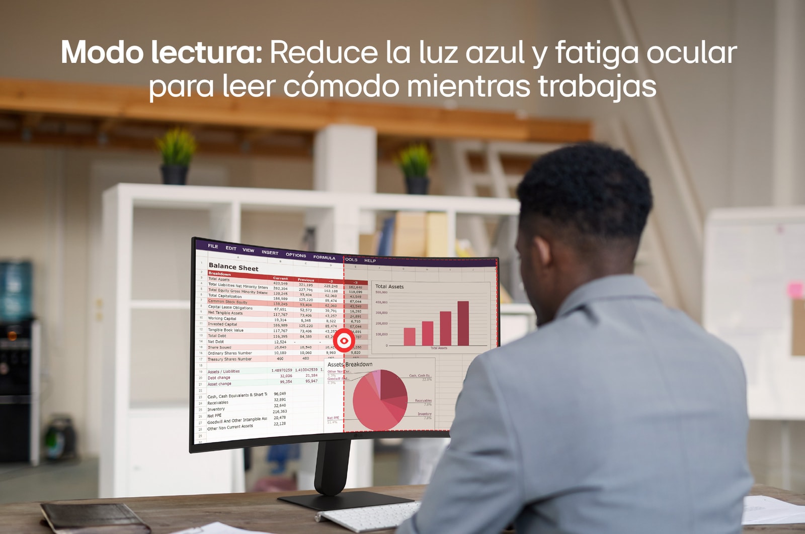 side view of the screen moving for tilt adjustment